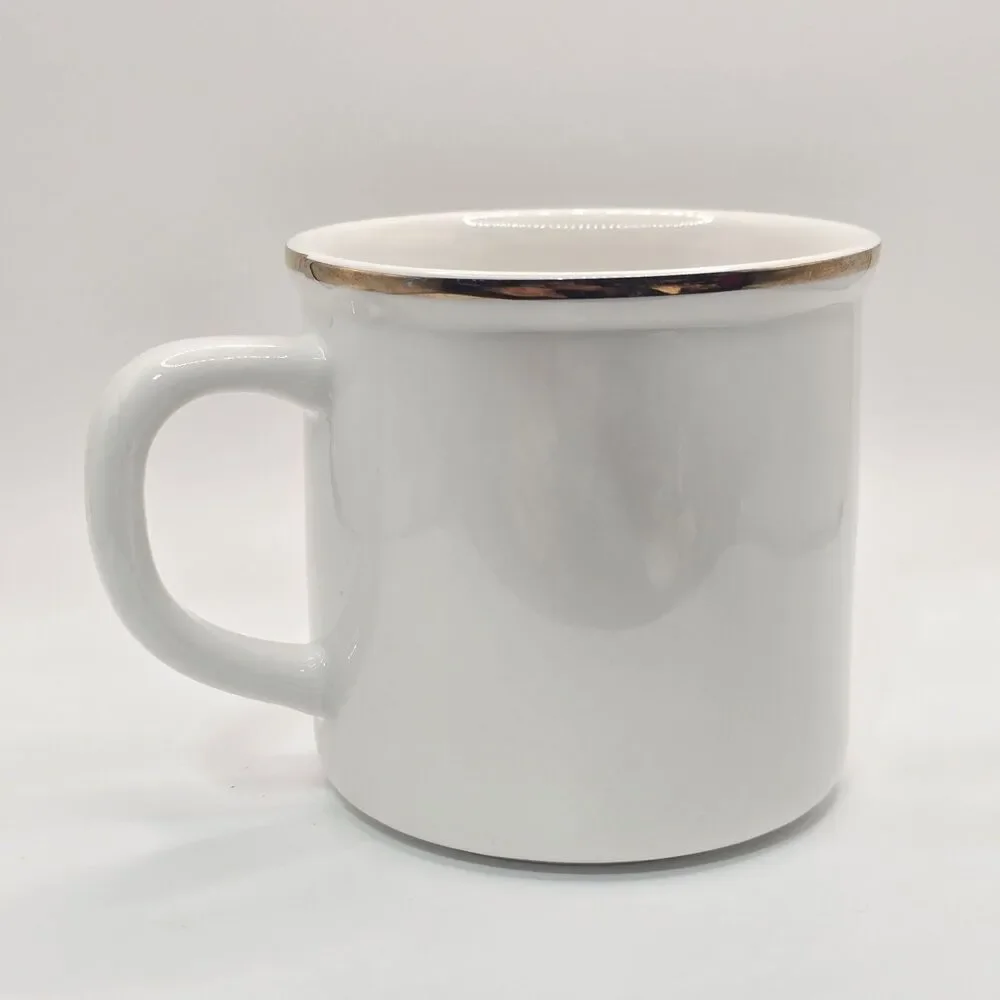 POTTERY BARN STEWART PLAID (D) INITIAL COFFEE MUG
